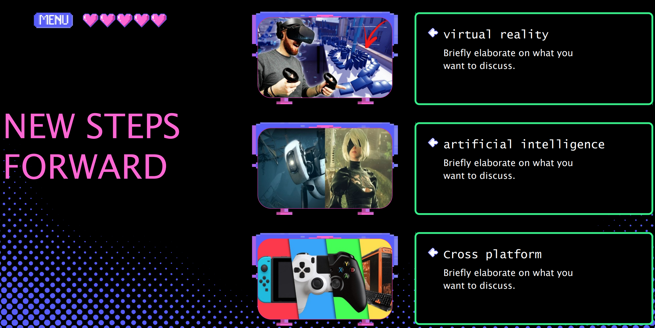 Engaging visual representation of gaming UX trends
