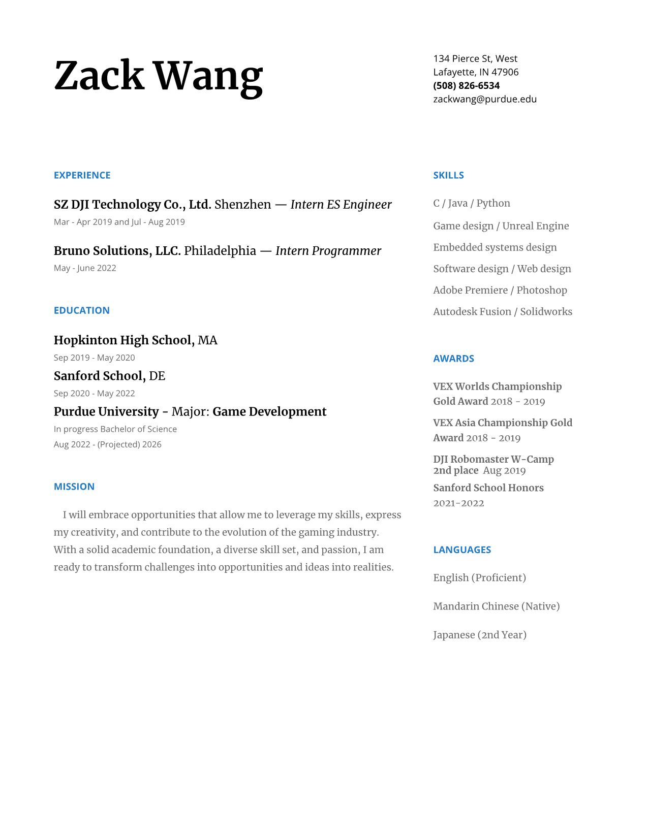 resume