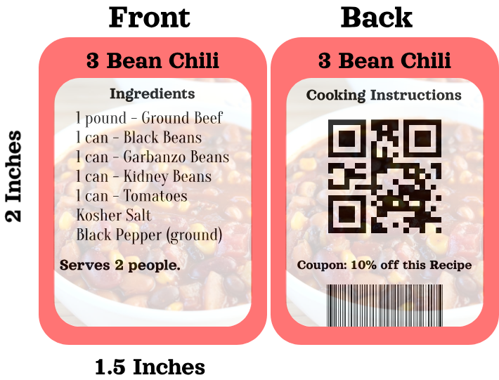 Budget Recipe Card