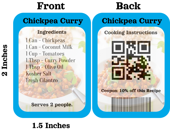 Gluten-Free Recipe Card